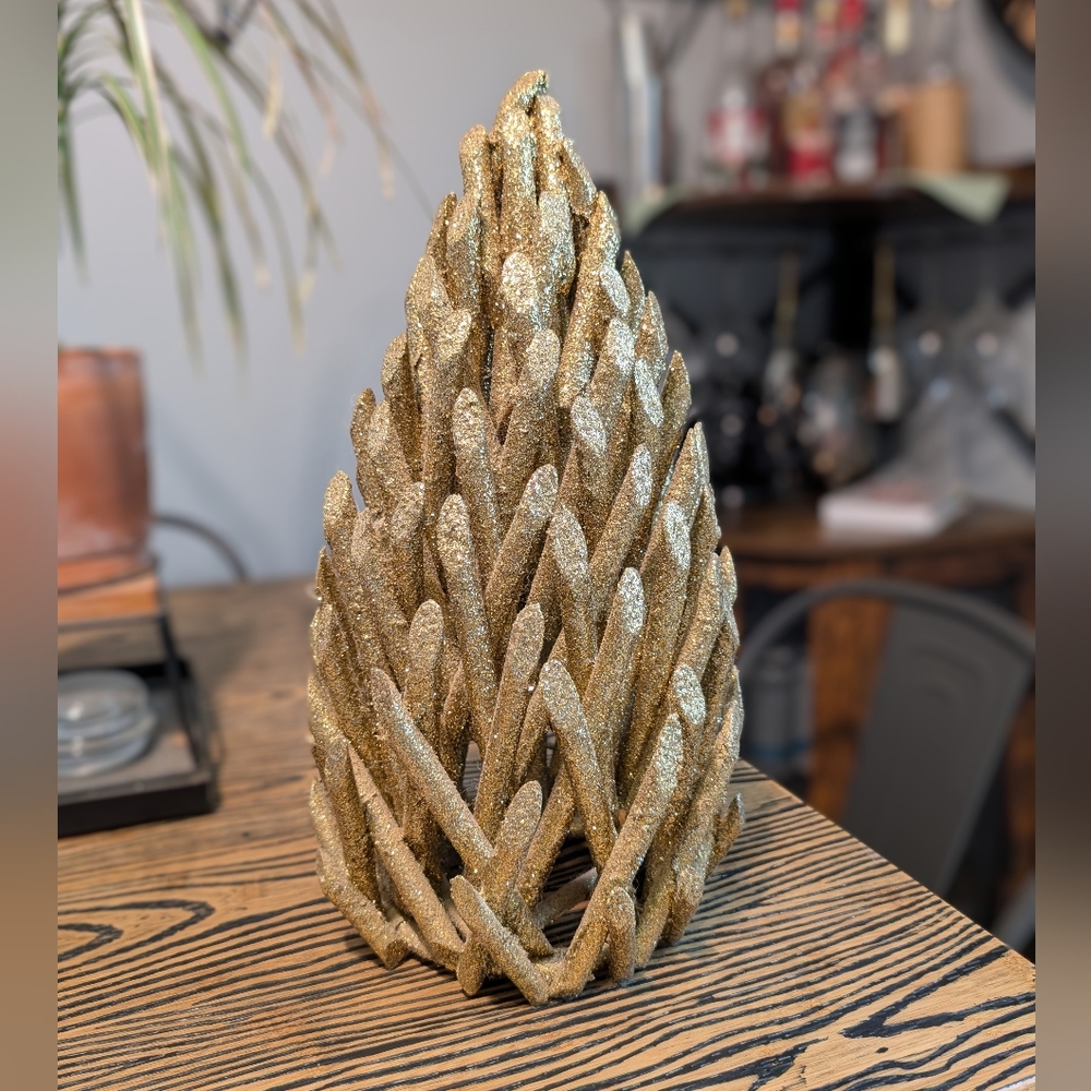 Nate Berkus Gold Glitter Christmas Tree Decor